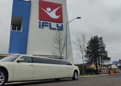 all-events-limousine-service-in-vancouver,-wa-arriving-at-iFly-in-style